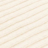 Napoli (cream) - 100% cashmere ribbed scarf (unisex)- Leather Gloves Online - Luxury Italian Scarf - 2