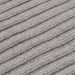Napoli (light grey) - 100% cashmere ribbed scarf (unisex)- Leather Gloves Online - Luxury Italian Scarf - 2