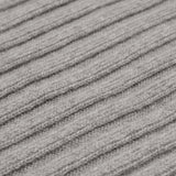 Napoli (light grey) - 100% cashmere ribbed scarf (unisex)- Leather Gloves Online - Luxury Italian Scarf - 2