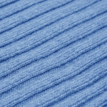 Napoli (light blue) - 100% cashmere ribbed scarf (unisex)- Leather Gloves Online - Luxury Italian Scarf - 2