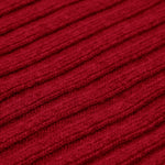 Napoli (red) - 100% cashmere ribbed scarf (unisex)- Leather Gloves Online - Luxury Italian Scarf - 2