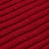 Napoli (red) - 100% cashmere ribbed scarf (unisex)- Leather Gloves Online - Luxury Italian Scarf - 2
