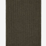 Napoli (dark green) - 100% cashmere ribbed scarf (unisex)- Leather Gloves Online - Luxury Italian Scarf - 3