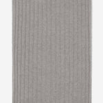 Napoli (light grey) - 100% cashmere ribbed scarf (unisex)- Leather Gloves Online - Luxury Italian Scarf - 3