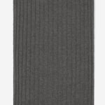 Napoli (dark grey) - 100% cashmere ribbed scarf (unisex)- Leather Gloves Online - Luxury Italian Scarf - 3