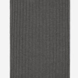 Napoli (dark grey) - 100% cashmere ribbed scarf (unisex)- Leather Gloves Online - Luxury Italian Scarf - 3