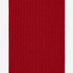 Napoli (red) - 100% cashmere ribbed scarf (unisex)- Leather Gloves Online - Luxury Italian Scarf - 3