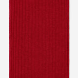 Napoli (red) - 100% cashmere ribbed scarf (unisex)- Leather Gloves Online - Luxury Italian Scarf - 3