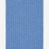 Napoli (light blue) - 100% cashmere ribbed scarf (unisex)- Leather Gloves Online - Luxury Italian Scarf - 3