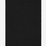 Napoli (black) - 100% cashmere ribbed scarf (unisex)- Leather Gloves Online - Luxury Beanie - 3