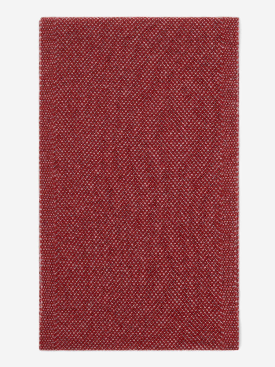 Riccardo (red & grey) - 100% cashmere scarf with pattern - Leather Gloves Online - Luxury Italian Scarf - 3