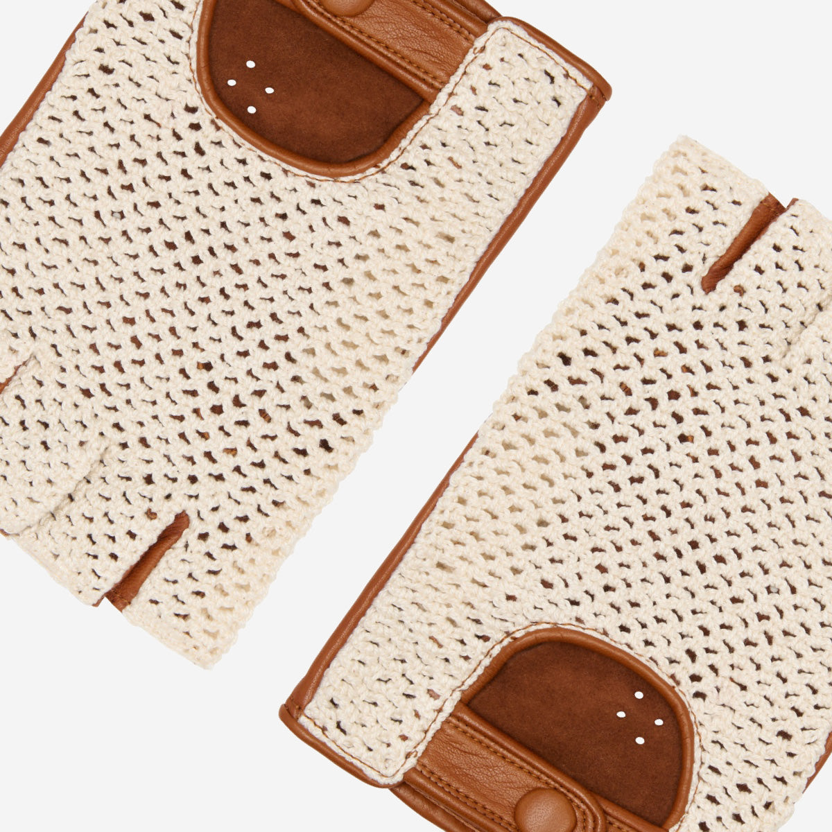 Dario (cognac) - Hand-sewn Italian crochet driving gloves from lambskin leather - Leather Gloves Online - Luxury Leather Gloves - 3