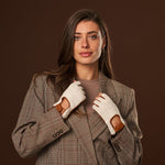 Daniella (cognac) - Hand-sewn Italian crochet driving gloves from lambskin leather- Leather Gloves Online - Luxury Leather Gloves - 4
