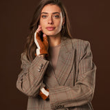Daniella (cognac) - Hand-sewn Italian crochet driving gloves from lambskin leather- Leather Gloves Online - Luxury Leather Gloves - 11
