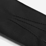 Diego (black) - Italian gloves made of American deerskin leather with rabbit fur lining