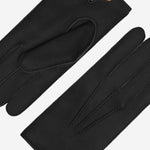 LUXURY MEN'S RABBIT FUR-LINED AMERICAN DEERSKIN GLOVES - Black - Made in Italy - Premium Leather Gloves - Leather Gloves Online - 2
