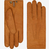 Donatella (brown) – Luxurious Italian peccary leather gloves with cashmere lining - Leather Gloves Online - Luxury Leather Gloves - 1