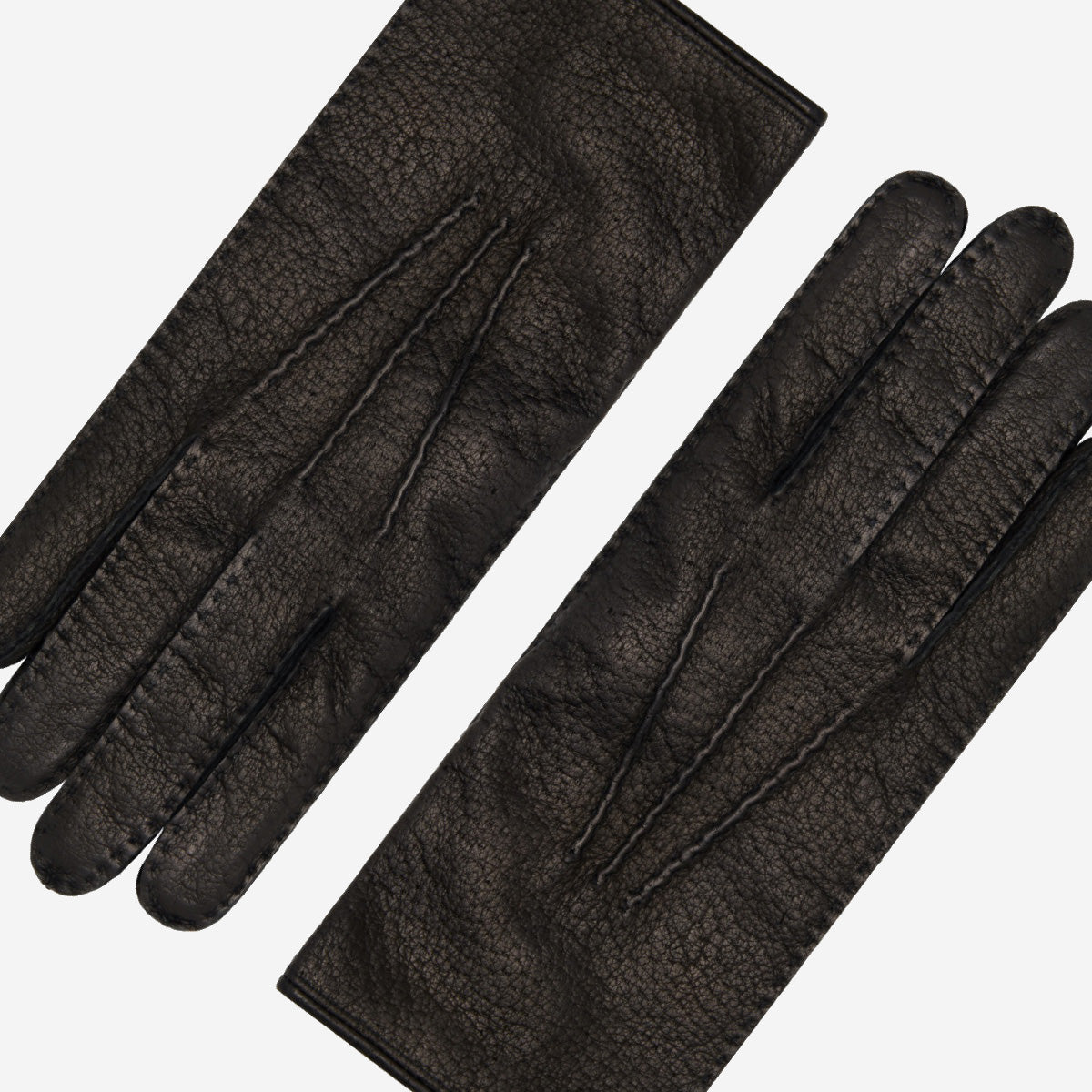 Donatella (black) – Luxurious Italian peccary leather gloves with cashmere lining - Leather Gloves Online - Luxury Leather Gloves - 4