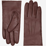 Elijah (brown) – Timeless sheepskin leather gloves with luxurious cashmere lining & touchscreen capability