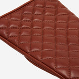 Emilia (brown) - classic Italian lambskin leather gloves with cashmere lining and checkered pattern - Leather Gloves Online - Luxury Leather Gloves - 4