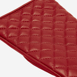 Emilia (red) - classic Italian lambskin leather gloves with cashmere lining and checkered pattern - Leather Gloves Online - Luxury Leather Gloves - 4