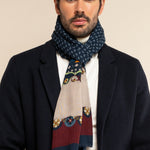 Edoardo (blue) - soft and lightweight Italian scarf from 100% wool - Leather Gloves Online - Luxury Italian Scarf - 10