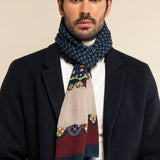 Edoardo (blue) - soft and lightweight Italian scarf from 100% wool - Leather Gloves Online - Luxury Italian Scarf - 10