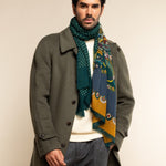 Edoardo (dark green) - soft and lightweight Italian scarf from 100% wool - Leather Gloves Online - Luxury Italian Scarf - 7