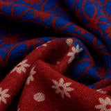 Andrea (red/blue) - soft and lightweight Italian scarf from 100% wool - Leather Gloves Online - 5