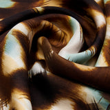 Bruna (blue)- soft and lightweight Italian foulard from pure silk - Leather Gloves Online - Luxury Silk Scarf - 4