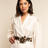 Bruna (blue)- soft and lightweight Italian foulard from pure silk - Leather Gloves Online - Luxury Silk Scarf - 8