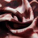 Bruna (brown/orange)- soft and lightweight Italian foulard from pure silk - Leather Gloves Online - Luxury Silk Scarf - 4