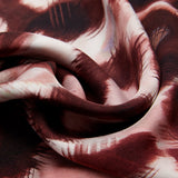 Bruna (brown/orange)- soft and lightweight Italian foulard from pure silk - Leather Gloves Online - Luxury Silk Scarf - 4