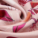 Bruna (pink)- soft and lightweight Italian foulard from pure silk - Leather Gloves Online - Luxury Silk Scarf - 4