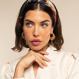 Fiorella (red/blue) - soft and lightweight Italian foulard from pure silk - Leather Gloves Online - Luxury Italian Scarf - 10