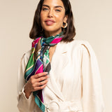 Fiorella (green) - soft and lightweight Italian foulard from pure silk
- Leather Gloves Online - Luxury Italian Scarf - 1