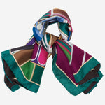 Fiorella (green) - soft and lightweight Italian foulard from pure silk
- Leather Gloves Online - Luxury Italian Scarf - 3