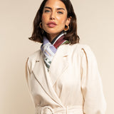 Fiorella (red/blue) - soft and lightweight Italian foulard from pure silk - Leather Gloves Online - Luxury Italian Scarf - 6