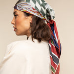 Fiorella (red/blue) - soft and lightweight Italian foulard from pure silk - Leather Gloves Online - Luxury Italian Scarf - 9