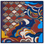 Giorgia (blue/red) - soft and lightweight Italian foulard from pure silk-  Leather Gloves Online - Luxury Italian Scarf - 2