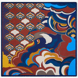 Giorgia (blue/red) - soft and lightweight Italian foulard from pure silk-  Leather Gloves Online - Luxury Italian Scarf - 2