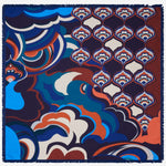 Giorgia (blue/red) - soft and lightweight Italian foulard from pure silk-  Leather Gloves Online - Luxury Italian Scarf - 4