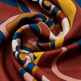 Giorgia (blue/red) - soft and lightweight Italian foulard from pure silk-  Leather Gloves Online - Luxury Italian Scarf - 5