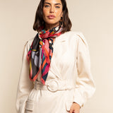 Giorgia (green/pink) - soft and lightweight Italian foulard from pure silk - Leather Gloves Online - Luxury Italian Scarf - 6