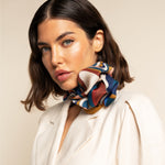Giorgia (blue/red) - soft and lightweight Italian foulard from pure silk-  Leather Gloves Online - Luxury Italian Scarf - 8