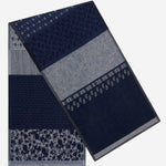 Federico (grey/blue) - warm and soft Italian scarf from wool blend  - Leather Gloves Online - Luxury Italian Scarf - 1