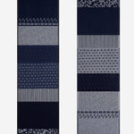 Federico (grey/blue) - warm and soft Italian scarf from wool blend  - Leather Gloves Online - Luxury Italian Scarf - 3