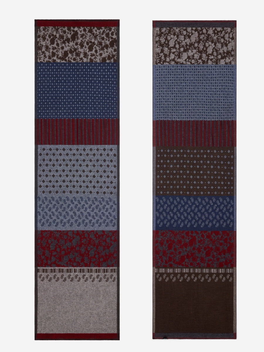 Federico (red/blue) - warm and soft Italian scarf from wool blend
- Leather Gloves Online - Luxury Italian Scarf - 3
