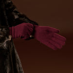 Florentina (red) - Handmade Italian knitted wool gloves with luxurious cashmere lining - Leather Gloves Online - Luxury Leather Gloves - 5