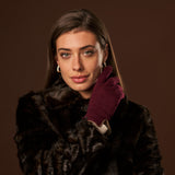 Florentina (red) - Handmade Italian knitted wool gloves with luxurious cashmere lining - Leather Gloves Online - Luxury Leather Gloves - 6